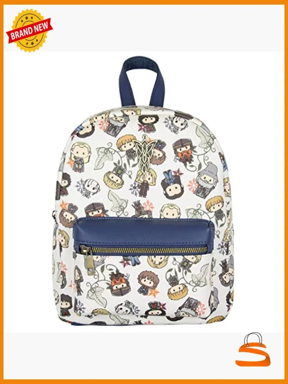 Lord of the Rings Chibi Character Faux Leather Mini Backpack Tote